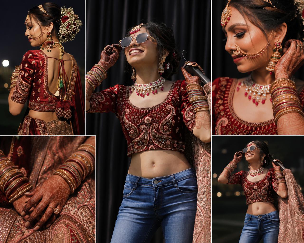 Suruchi red bridal lehenga portrait