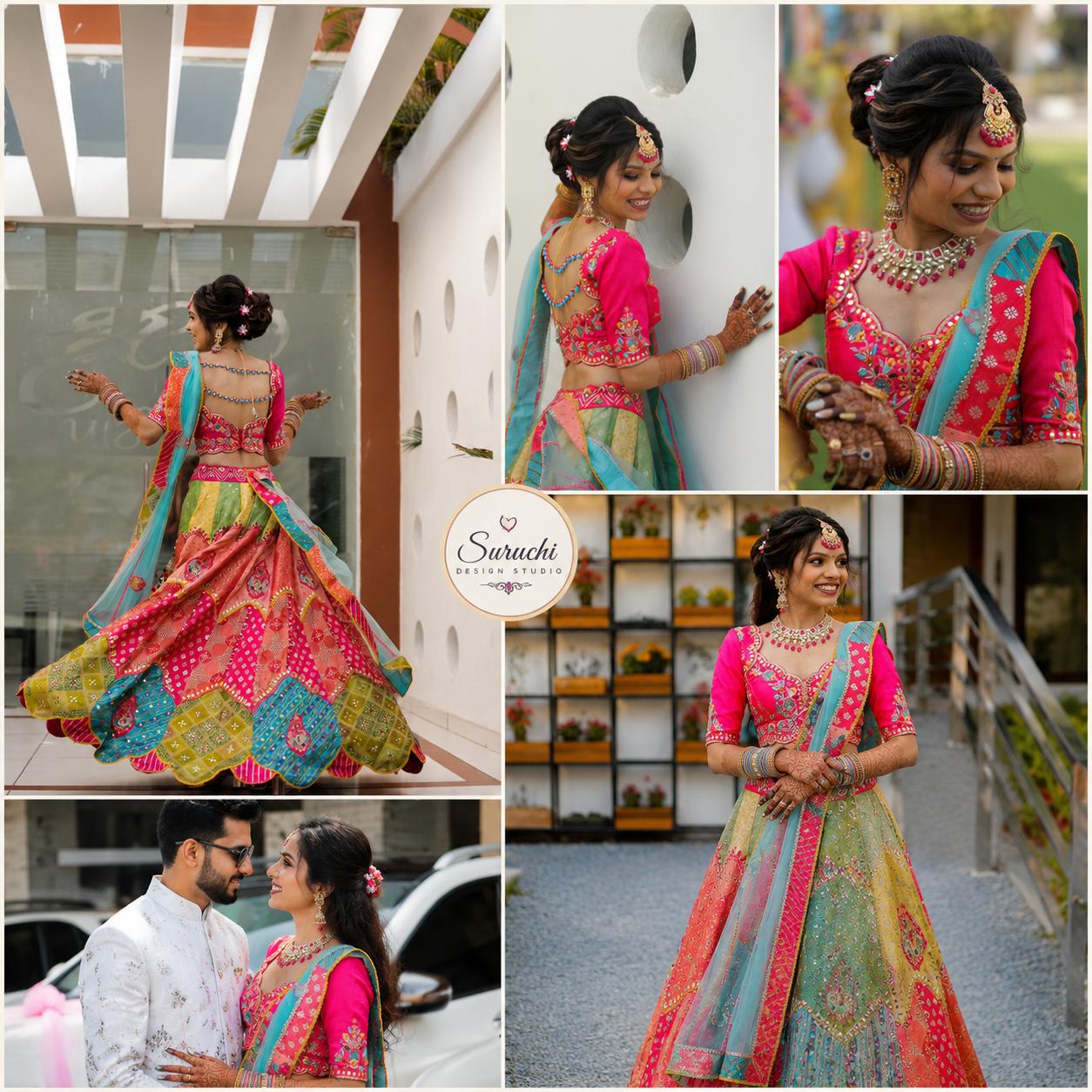 Suruchi bridal blouse fashion collage
